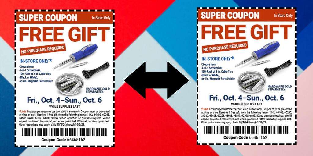 Free Gift At Harbor Freight With Coupon Code – Ends October 6!