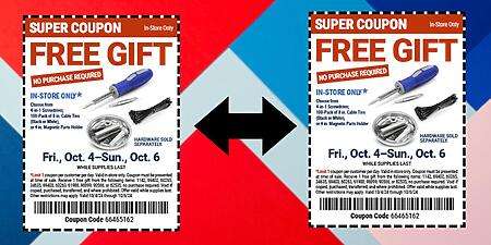 Free Gift At Harbor Freight With Coupon Code – Ends October 6!