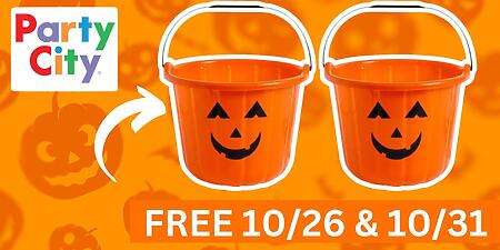 Free Treat Bucket At Party City – October 26Th &Amp; 31St Only!