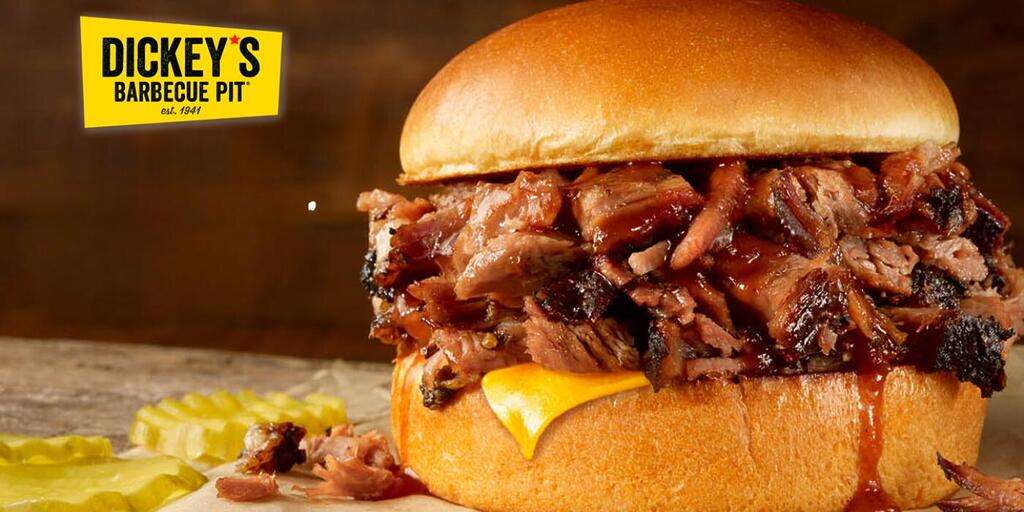 Get A Free Pulled Pork Or Chicken Breast Sandwich W/Purchase At Dickey’s Bbq