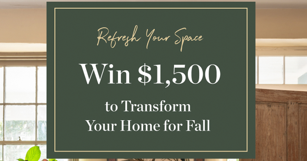 Win A $1,500 Shopping Spree With The Fall Refresh Giveaway!