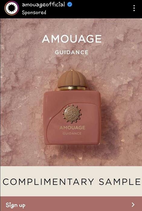 Free Amouage Guidance Fragrance Samples