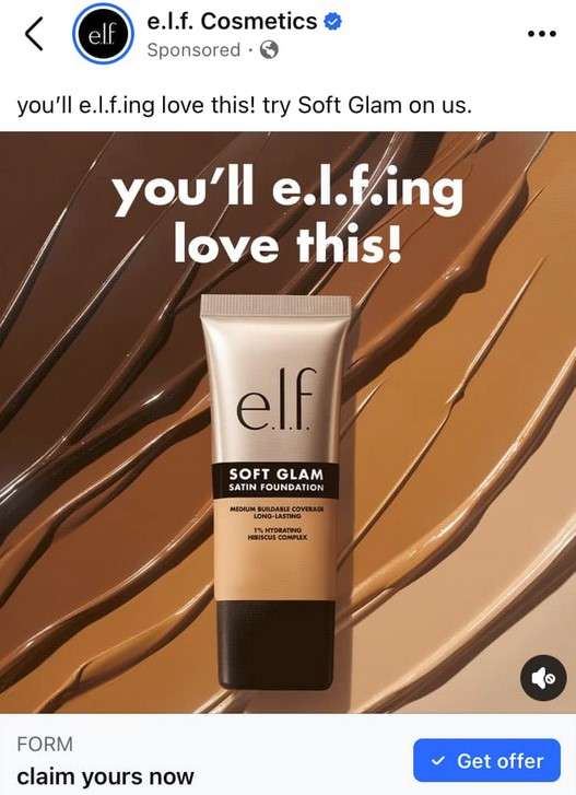 Free Full-Size E.l.f. Soft Glam Satin Foundation!