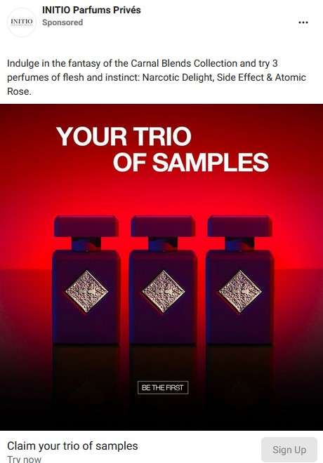 Free Initio Perfume Sample Trio