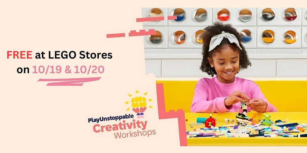 Free Creativity Workshops At Lego Stores This Weekend