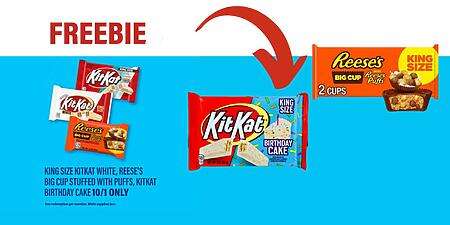 Free King Size Kitkat Or Reese’s Big Cup Stuffed At Racetrac – Today Only!