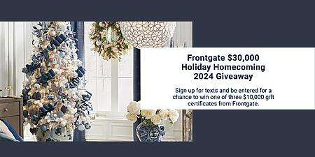 Frontgate $30,000 Holiday Homecoming 2024 Giveaway: Win A $10,000 Gift Card!