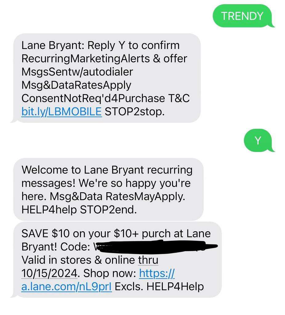 Free $10.00 Voucher To Use At Lane Bryant