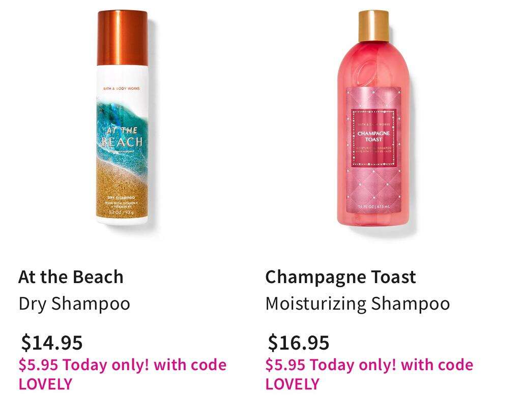 All Hair Care Products On Sale For $5.95 At Bath &Amp; Body Works + Free Store Pickup