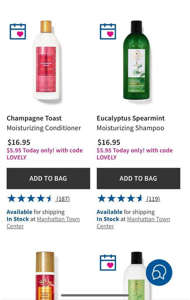 All Hair Care Products On Sale For $5.95 At Bath &Amp; Body Works + Free Store Pickup