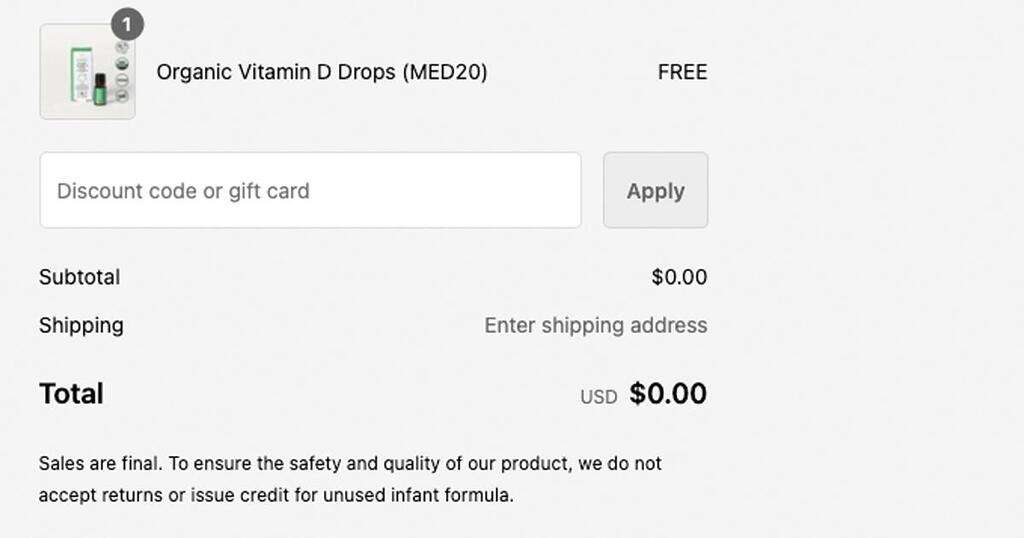 Get Free Bobbie Organic Vitamin D Drops – No Purchase Necessary!