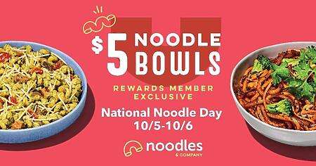 Celebrate National Noodle Day With $5 Noodle Bowls At Noodles &Amp; Company – Plus Kids Eat Free Everyday