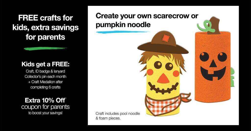 Free Make Your Own Scarecrow Or Pumpkin Noodle Craft Event At Jcpenney – Today!