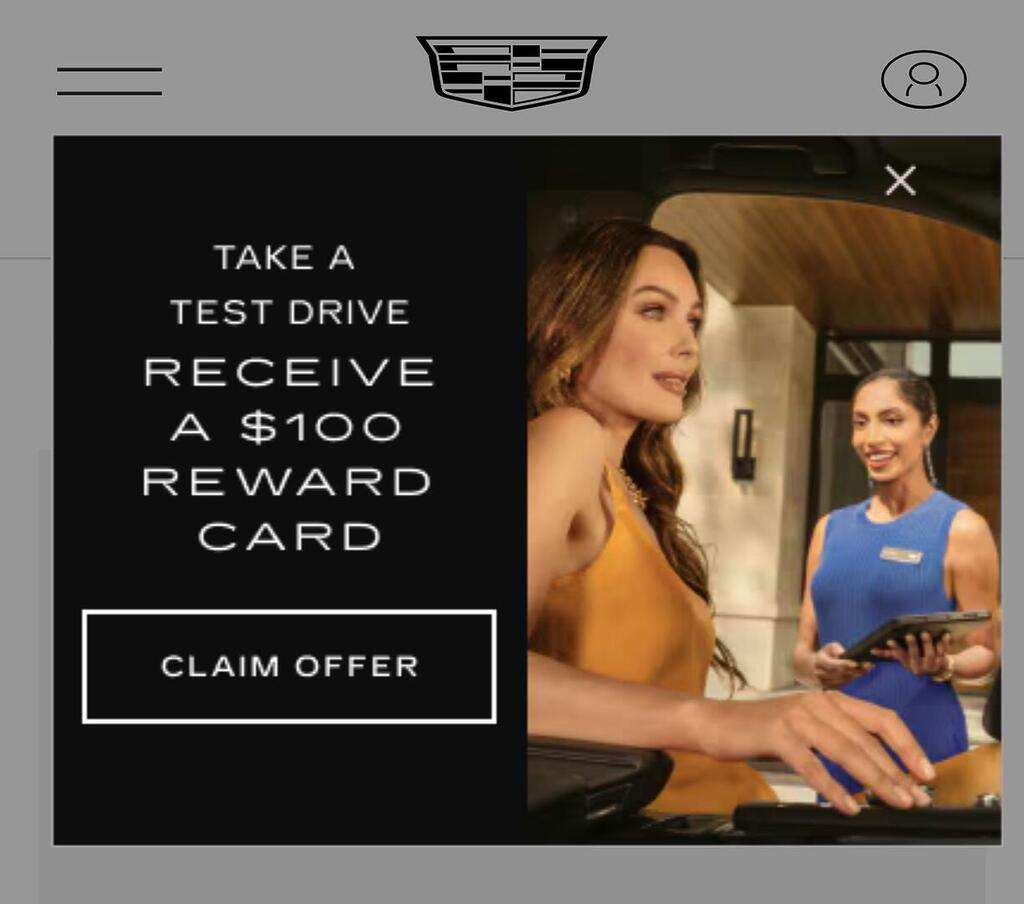 Get A $100 Visa Gift Card From Cadillac – Just For Taking A Test Drive!