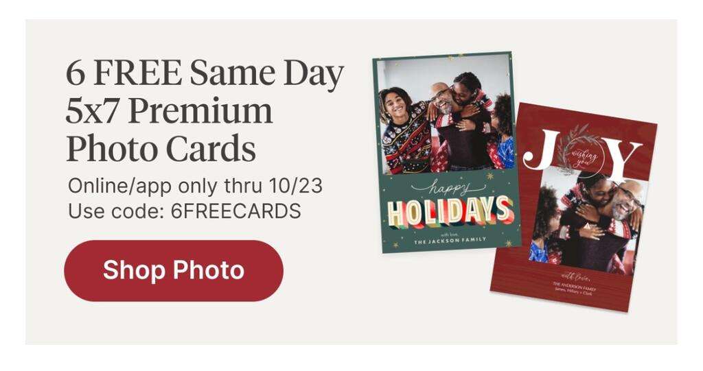 6 Free 5×7 Photo Cards At Walgreens – Over A $20 Value