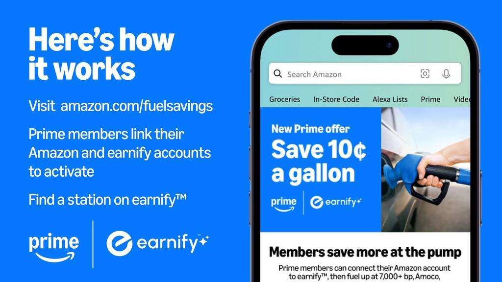 Amazon Prime Members Now Save 10¢ A Gallon With Earnify