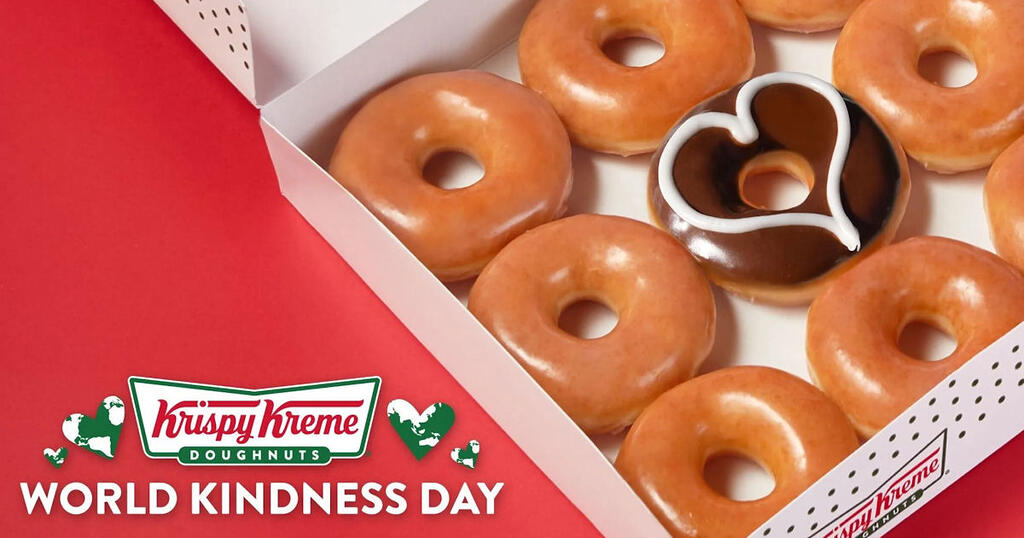 Celebrate World Kindness Day With A Free Dozen Donuts At Krispy Kreme!