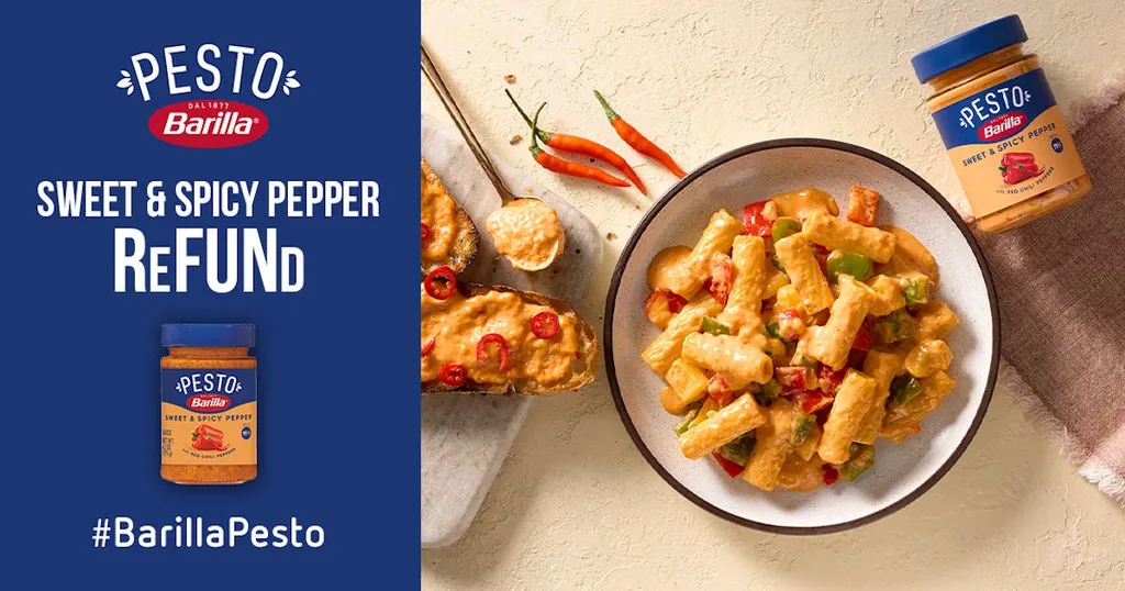 Free Barilla Sweet &Amp; Spicy Pepper Pesto Refund With Ripple Street!