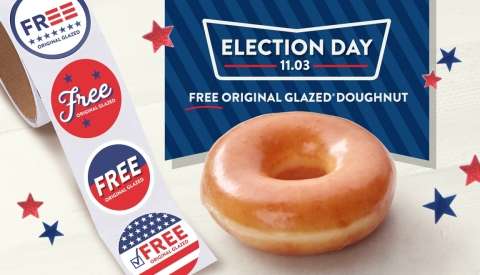 Free Original Glazed Doughnut At Krispy Kreme On Election Day – November 5Th!