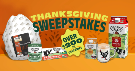 Organic Valley Thanksgiving Sweepstakes – Win A Free Thanksgiving Dinner!