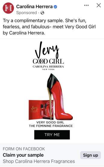 Free Carolina Herrera Good Girl Fragrance Sample