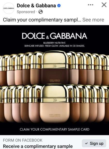 Free Sample Of Dolce &Amp; Gabbana Blueberry Nutri-Tint Skin Tint!