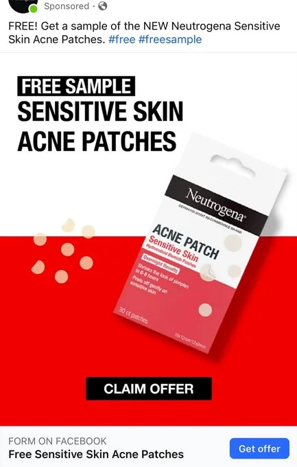 Free Neutrogena Sensitive Skin Acne Patches Sample