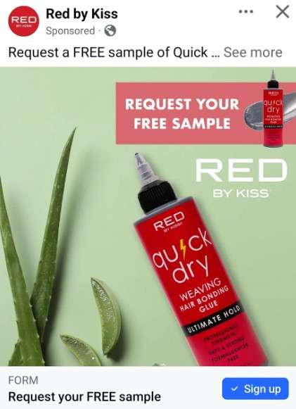 Free Red By Kiss Quick Dry Weaving Hair Bonding Glue Sample!