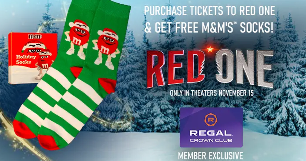 Free M&Amp;M’s Socks When You See Red One At Regal Cinemas!