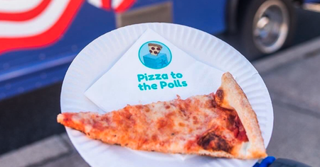 Send Free Pizza To Voters Waiting In Line! Help Feed Democracy With Pizza To The Polls