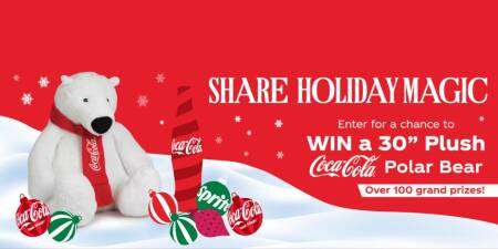 The Holiday Season Just Got A Little Cozier With The Coca-Cola Holiday Magic Plush Bear Sweepstakes! Imagine Snuggling Up With A Soft, 30-Inch Coca-Cola Polar Bear Plush, Complete With A Knitted Scarf—Perfect For Those Chilly Winter Nights. With 115 Plush Polar Bear Prizes Up For Grabs Across Multiple Drawing Periods, This Is A Festive Treat You Won’t Want To Miss.