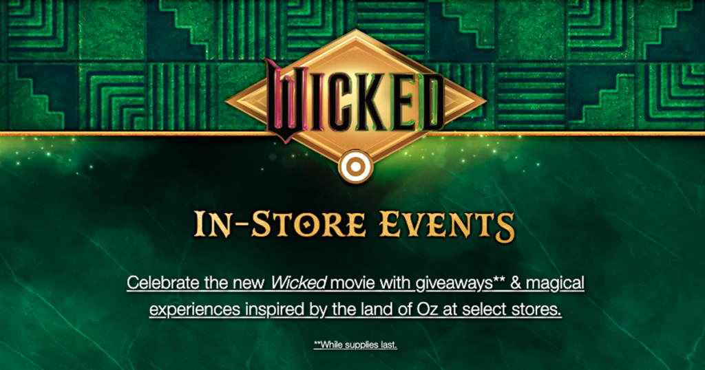 Free Wicked In-Store Event At Target – November 23Rd &Amp; 24Th