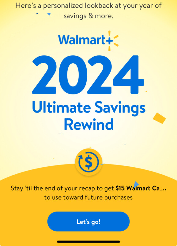 Free $15 Walmart Cash For Walmart+ Members!