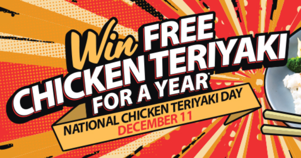 Win Chicken Teriyaki For A Year In The National Chicken Teriyaki Day Giveaway!