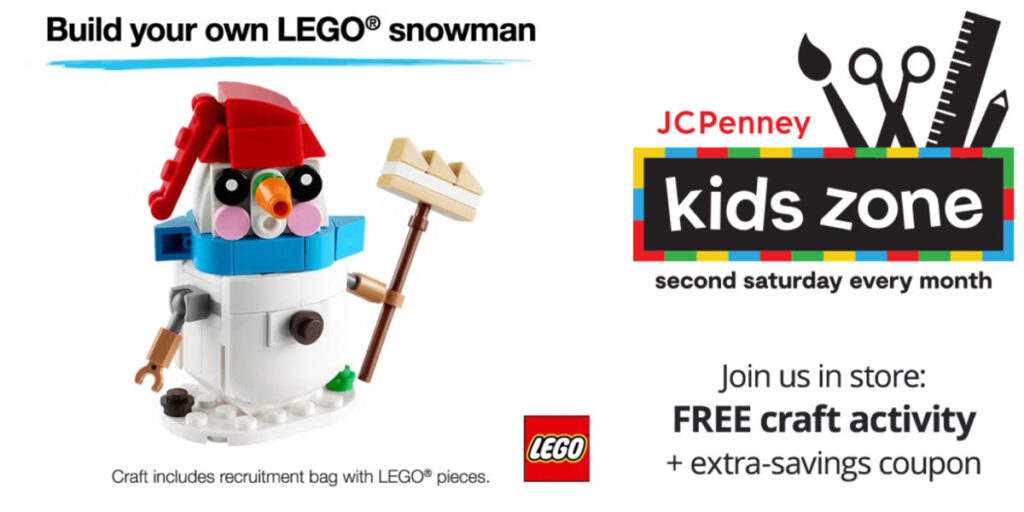 Free Build Your Own Lego Snowman Event At Jcpenney — Today