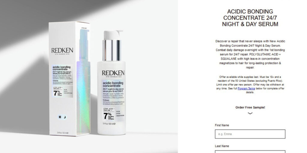 Free Sample Of Redken Acidic Bonding Concentrate 24/7 Night &Amp; Day Serum