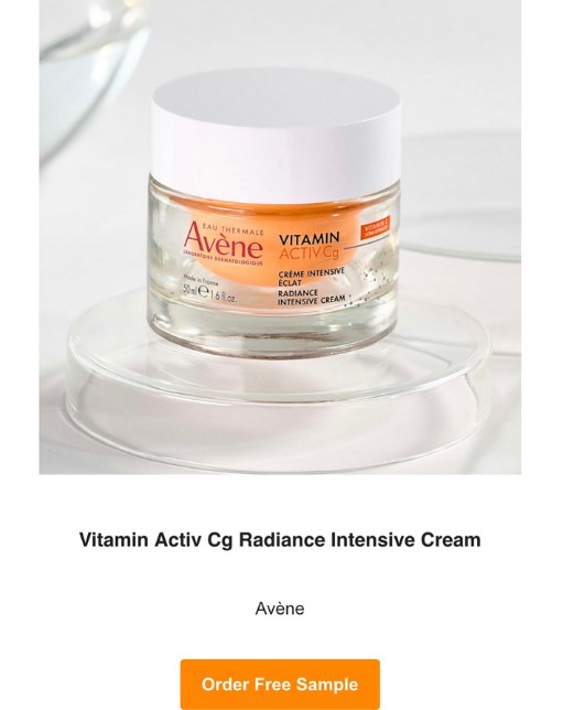 Free Avene Vitamin Activ Cg Radiance Intensive Cream Sample!