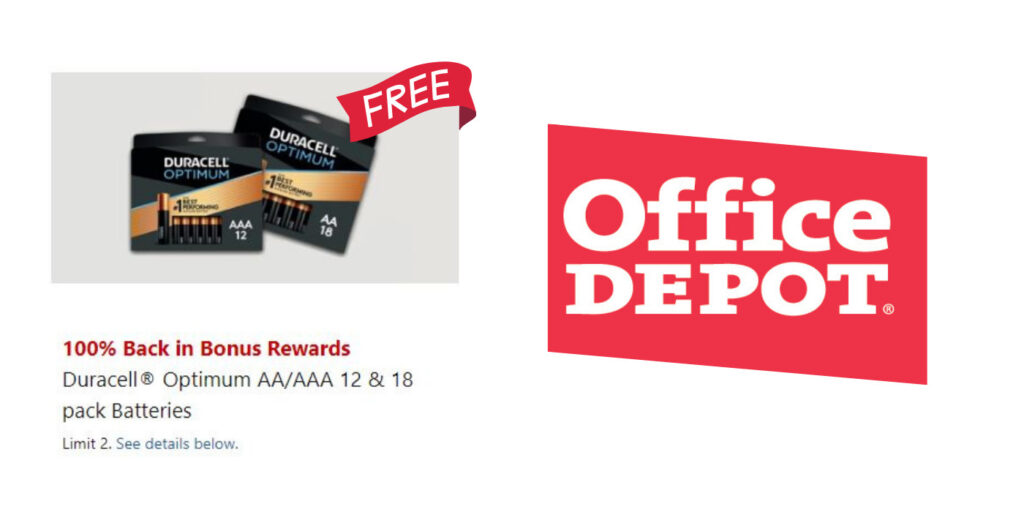 Free Duracell Batteries At Office Depot (Limited Time)