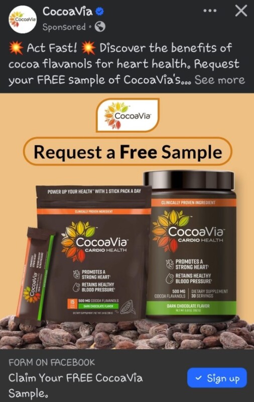 Cocoavia Is Offering Free Samples Of Their Cocoa Extract Supplements, Delivered Right To Your Door With Free Shipping. These Supplements Are Rich In Cocoa Flavanols, Antioxidants Known For Their Heart And Brain Health Benefits. Don’t Miss This Chance To Try A Wellness Product Trusted By Many For Its Scientifically Backed Health Advantages!