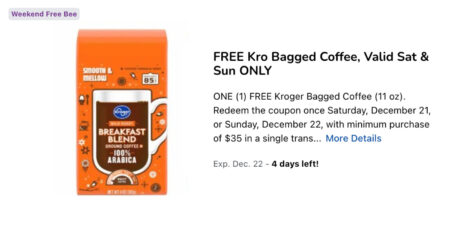 Free Kroger Ground Coffee With Digital Coupon