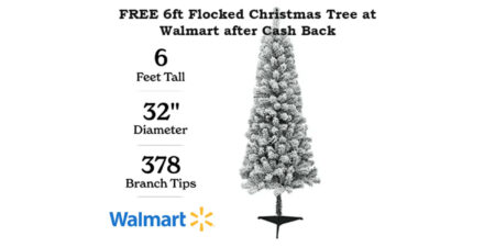 Free 6Ft Flocked Christmas Tree At Walmart From Topcashback