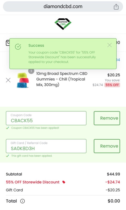 Hurry! Score $35 Worth Of Diamond Cbd Products For Free