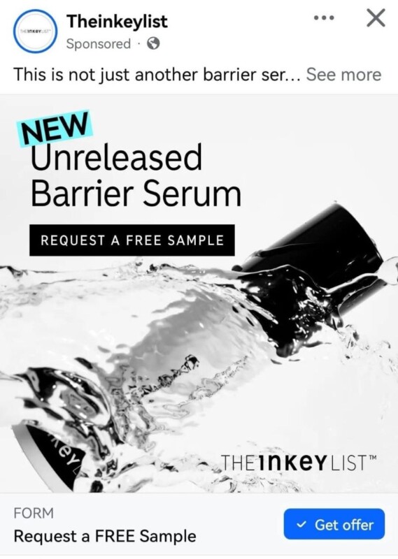 Possible Free Inkey List Barrier Serum Sample!