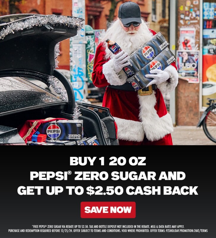 Free 20 Oz. Pepsi Zero Sugar – After Rebate Offer!