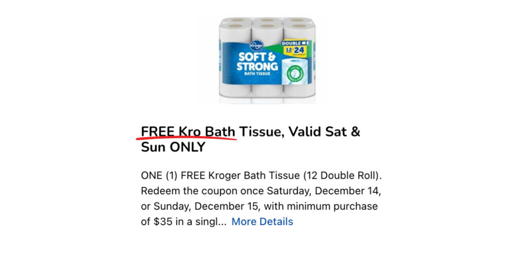 Score A Free Pack Of Kroger Soft &Amp; Strong Bath Tissue – Limited Time Offer