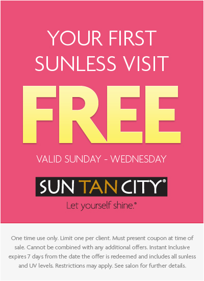 Get Your First Spray Tan 100% Free At Sun Tan City