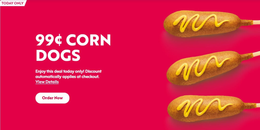 Craving A Quick, Delicious Snack? Stop By Sonic Drive-In Today And Grab A Corn Dog For Just $0.99! Whether You'Re Placing Your Order In-App, Online, Or At A Participating Drive-In, This Deal Is Too Tasty To Pass Up.