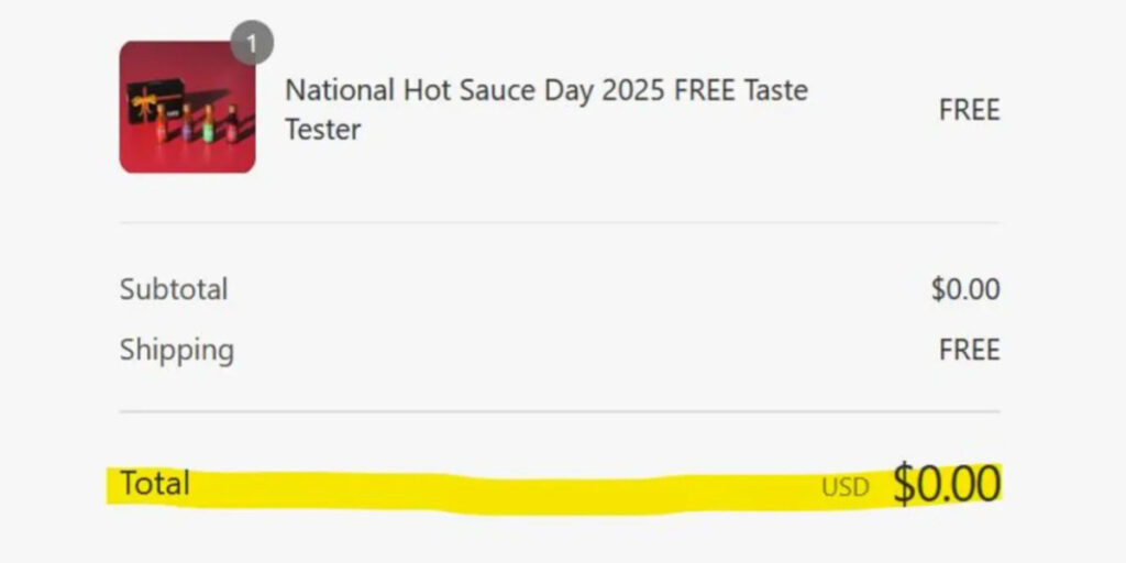 Celebrate National Hot Sauce Day With A Free Pack Of Tabanero Hot Sauce! Just Add The Item To Your Cart, Checkout, And Enjoy Free Shipping—No Strings Attached. Hurry, This Offer Won’t Last Long!