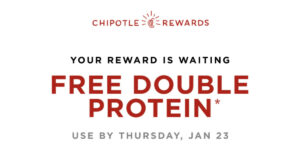 If You’re A Chipotle Rewards Member, Check Your Email For Exclusive Rewards Like Free Queso, Chips, Or Double Meat! Chipotle Is Sending Out Surprise Perks To Many Members. Not A Member Yet? Sign Up Now To Enjoy Free Guac And Unlock Future Rewards Like These!