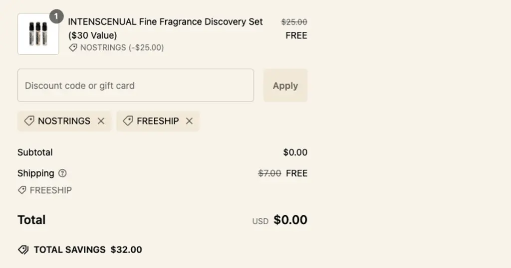 Here’s A Fantastic Deal For Fragrance Lovers! You Can Score A Free Moodeaux Intenscenual Fine Fragrance Discovery Set, Which Includes 3 Luxurious Fragrance Samples To Try. Just Follow The Steps Below And Use The Codes Nostrings And Freeship At Checkout To Make It Completely Free!